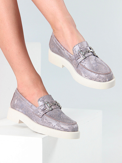 картинка Лоферы туфли ED'ART 174.1593'be. мутон мамба от интернет магазина