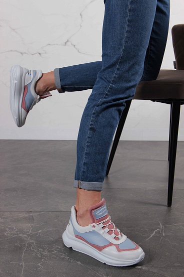 картинка Кроссовки ED'ART 150.236143w.белый-розовый-голубой от интернет магазина