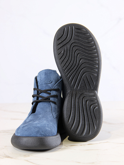 картинка Ботинки  ED'ART 308.927'bl.Синяя замша от интернет магазина