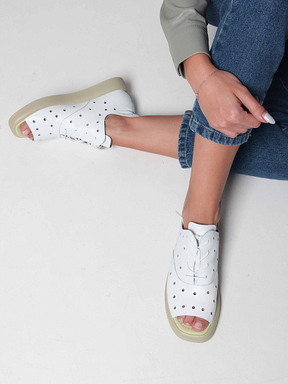 картинка Босоножки ED'ART 1059.0132'gr. Белый зеленый от интернет магазина