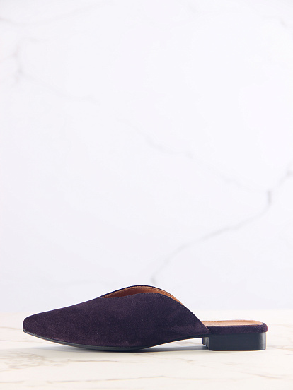 картинка Мюли ED'ART 1001.34104'bl. Сливовая замша от интернет магазина