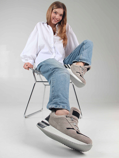 картинка Кроссовки ED'ART 150.mask`gr. каменный замша от интернет магазина