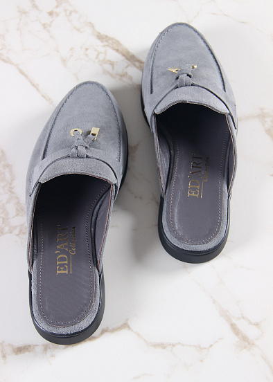 картинка Мюли ED'ART 1070.2614'bl. серый замша от интернет магазина