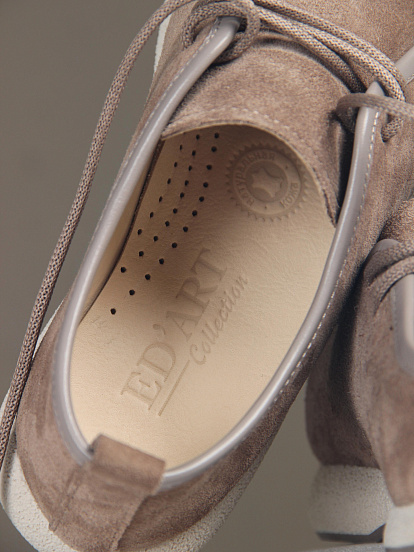 картинка Мокасины ED'ART 191.1607'be. коричневый капучино замша от интернет магазина