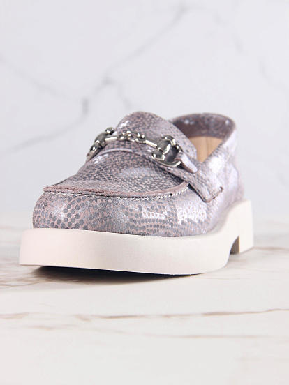 картинка Лоферы туфли ED'ART 174.1593'be. мутон мамба от интернет магазина