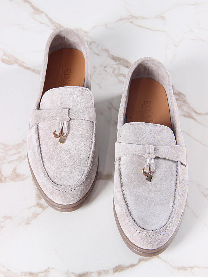 картинка Лоферы лоферы ED'ART 170.2614'be. Каменный замша от интернет магазина