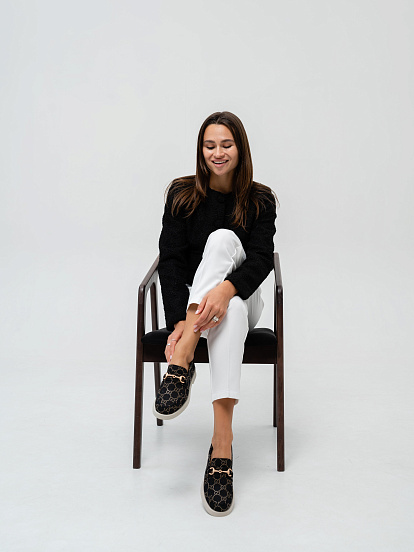 картинка Лоферы туфли ED'ART 172.1841'be. черный гуччи от интернет магазина