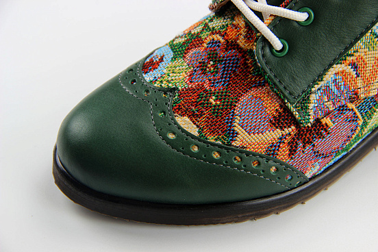 картинка Туфли полуботинки ED'ART 104.berta.green/gobelen3 от интернет магазина