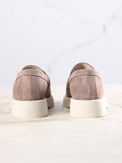 картинка Лоферы туфли ED'ART 176.1593'be. Капучино замша от интернет магазина