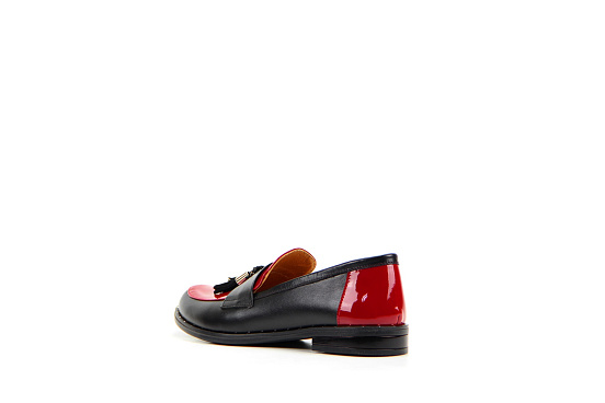 картинка Лоферы ED'ART 117.madonna'9g.black+red.laq от интернет магазина