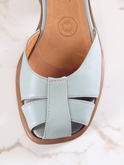 картинка Босоножки ED'ART 5033.23663'bе. Авокадо лион+коричневый от интернет магазина