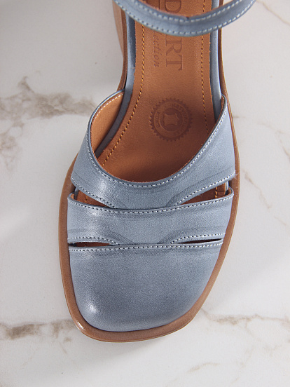 картинка Босоножки ED'ART 5032.23663'be. Серый вакса+коричневый от интернет магазина