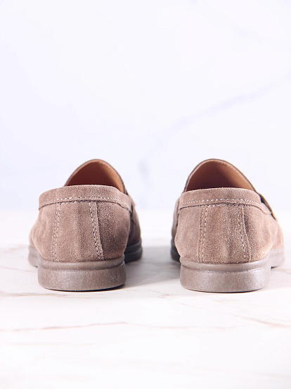 картинка Лоферы туфли ED'ART 170.2614'be. Коричневый капучино от интернет магазина