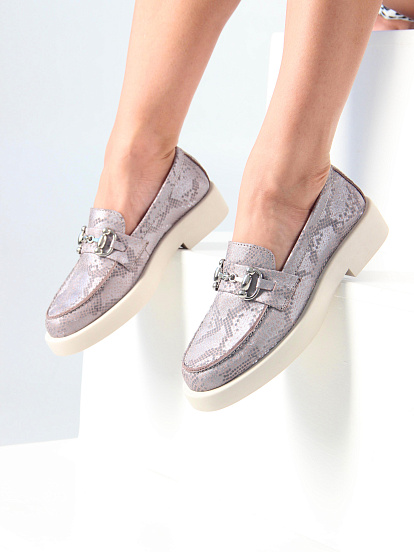 картинка Лоферы туфли ED'ART 174.1593'be. мутон мамба от интернет магазина