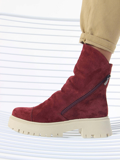 картинка Ботинки ED'ART 233.2094'be. Бордо замша от интернет магазина