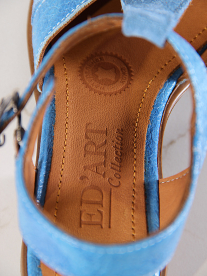 картинка Босоножки ED'ART 5038.23663'bе.Голубой наплак+голубая замша от интернет магазина