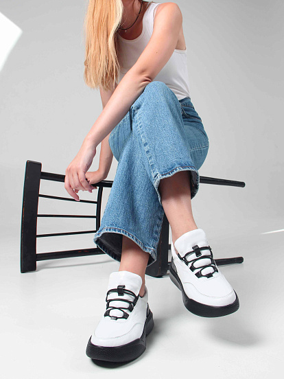 картинка Кроссовки ED'ART 155.2104'bl. Белый черный от интернет магазина