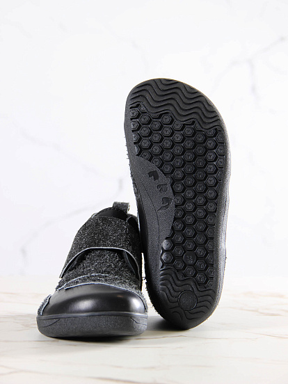 картинка Босоногие ботинки  ED'ART 206.NATA'bl.Черная кожа+черный джангл от интернет магазина