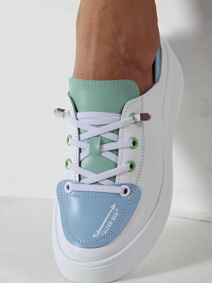 картинка Кеды ED'ART 163.LusiR2'w.Белый-голубой-мята от интернет магазина