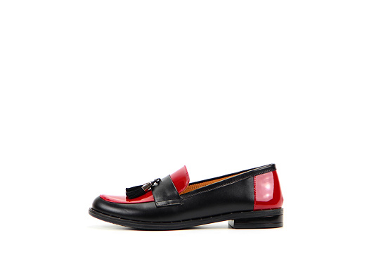 картинка Лоферы ED'ART 117.madonna'9g.black+red.laq от интернет магазина