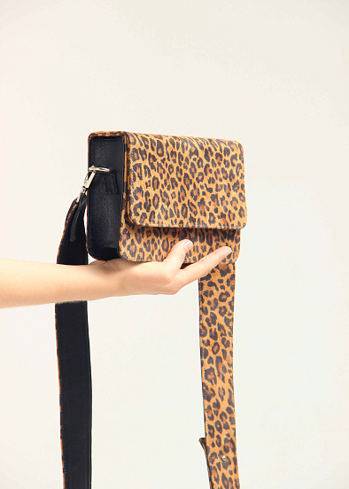 картинка Сумка-клатч ED'ART k08.коричневый леопард от интернет магазина