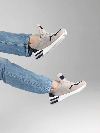 картинка Кроссовки ED'ART 150.mask`gr. каменный замша от интернет магазина