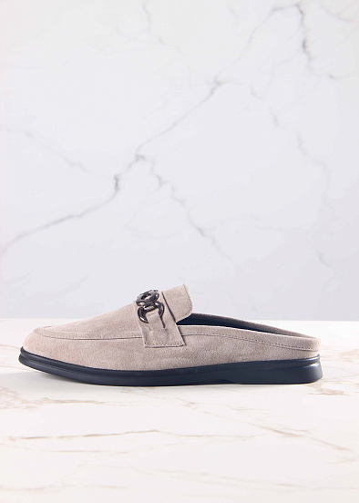 картинка Сабо лоферы ED'ART 1080.2614'bl. Ваниль замша от интернет магазина