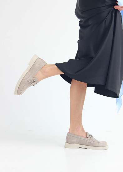 картинка Лоферы туфли ED'ART 172.1841'be. каменная замша от интернет магазина