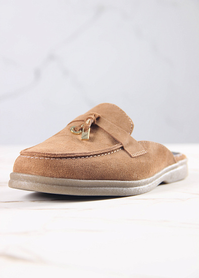 картинка Мюли ED'ART 1070.2614'be. светло коричневая замша от интернет магазина