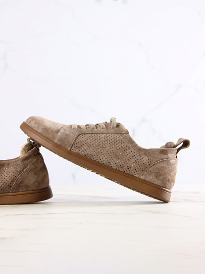 картинка Кеды босоногие ED'ART 164.Р.асти'br.Велюр санд от интернет магазина