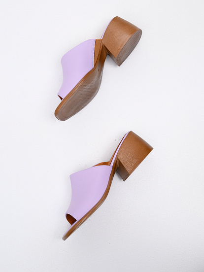 картинка Босоножки ED'ART 4012.23663'br. Лиловый+коричневый от интернет магазина