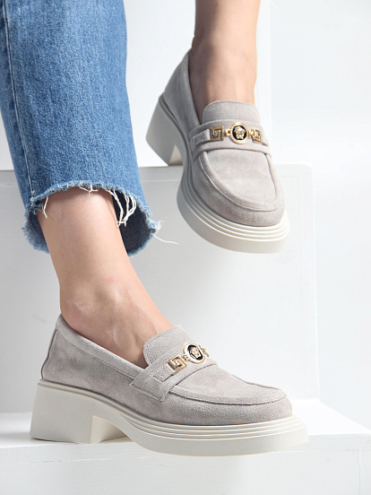 картинка Лоферы туфли ED'ART 173.1453'be. каменный замша от интернет магазина