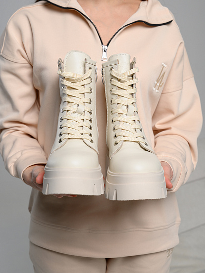 картинка Ботинки ED'ART 329.зиплайн'be. бежевый от интернет магазина