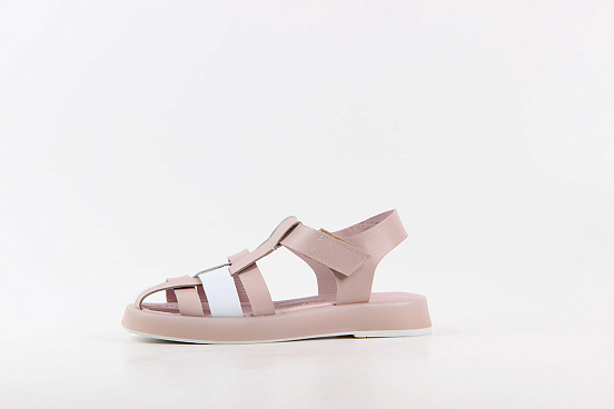 картинка Босоножки ED'ART 2027.22203'py. pudra/white от интернет магазина