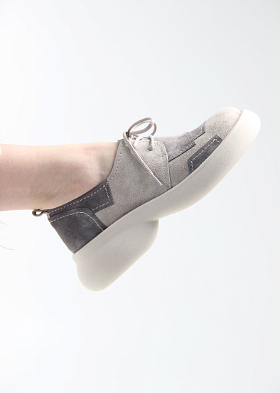 картинка Полуботинки туфли ED'ART 205.927'be. Каменный замша Серый замок от интернет магазина