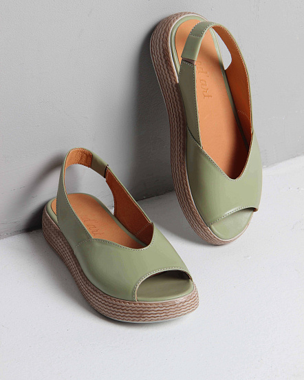 картинка Босоножки ED'ART 1042.2530'be. Авокадо от интернет магазина