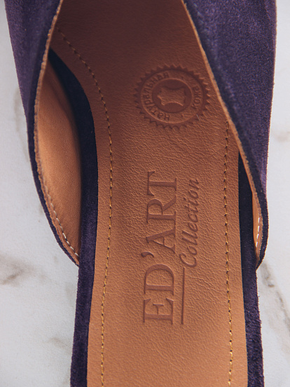 картинка Мюли ED'ART 1001.34104'bl. Сливовая замша от интернет магазина