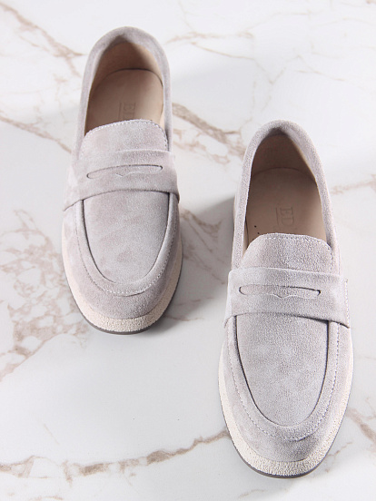 картинка Лоферы ED'ART 177.1607'be. каменный замша от интернет магазина