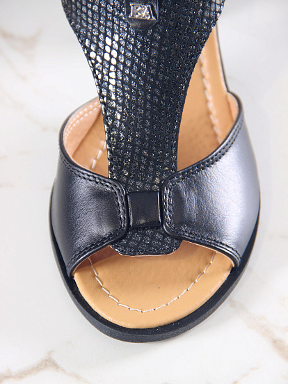 картинка Босоножки ED'ART 6001.624'bl. Черный энгерек от интернет магазина