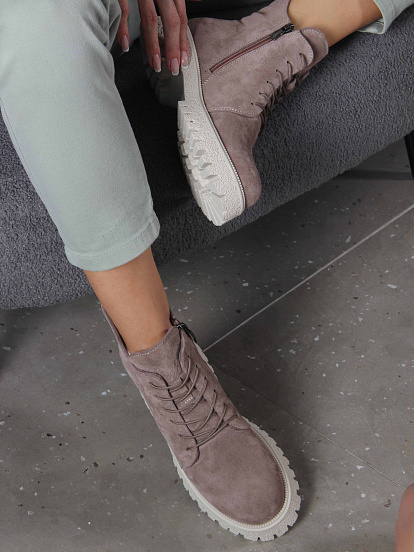 картинка Ботинки ED'ART 228.V.1541'be. Капучино замша от интернет магазина