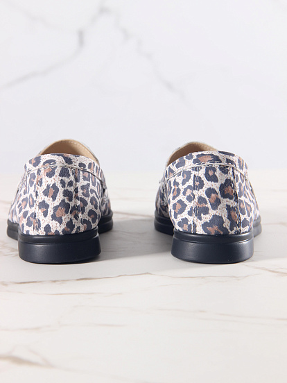 картинка Лоферы туфли ED'ART 170.2614'bl. белый леопард от интернет магазина