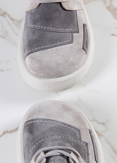 картинка Полуботинки туфли ED'ART 205.927'be. Каменный замша Серый замок от интернет магазина