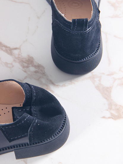 картинка Полуботинки туфли ED'ART 205.патриция'bl. черный черная замша от интернет магазина