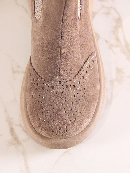 картинка Челси ED'ART 332.927'ka. Серо-коричневая замша от интернет магазина