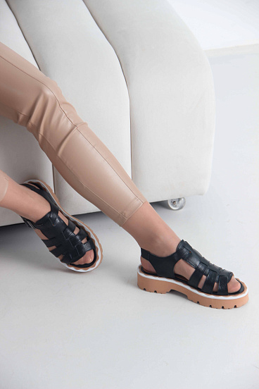 картинка Босоножки ED'ART 2025.5151'be. Черный от интернет магазина