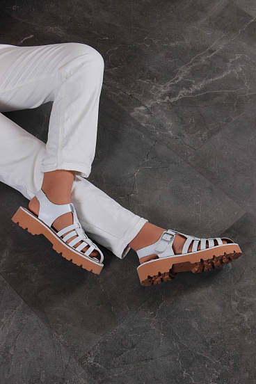 картинка Босоножки ED'ART 2026.5151'be. Белый от интернет магазина