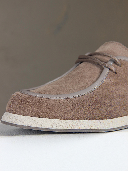 картинка Мокасины ED'ART 191.1607'be. коричневый капучино замша от интернет магазина