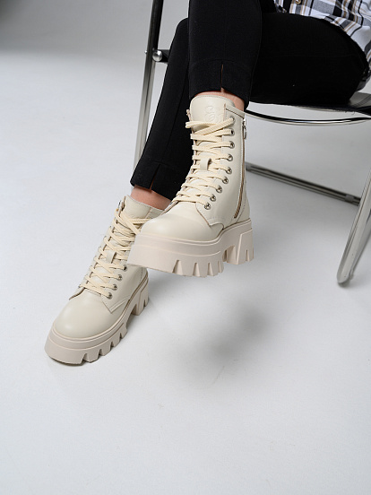 картинка Ботинки ED'ART 329.зиплайн'be. бежевый от интернет магазина