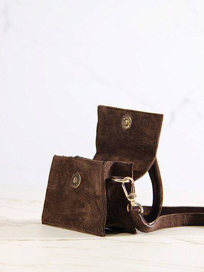 картинка Сумка ED`ART  J 01.Коричневая замша от интернет магазина