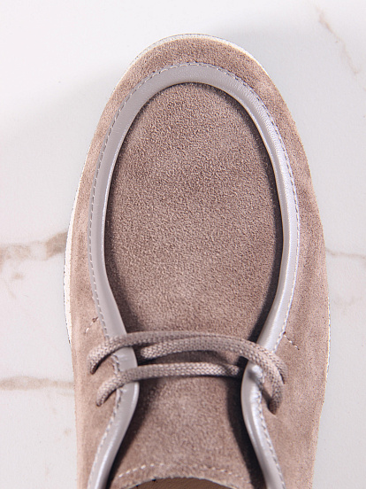 картинка Мокасины ED'ART 191.1607'be. коричневый капучино замша от интернет магазина